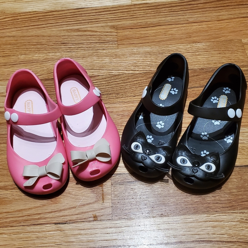 Bundle of Jelly Peep Toe Flats